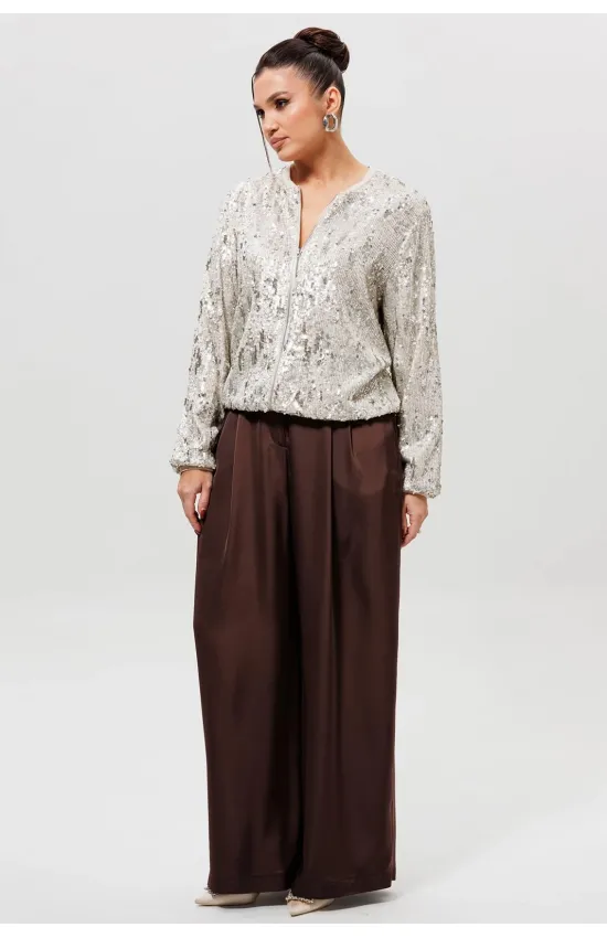 Костюм MisLana 1283/1 серебро/шоколад