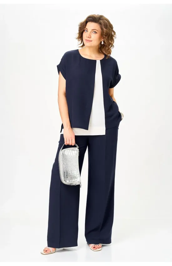 Костюм Орхидея Люкс 1676 Темно-синий