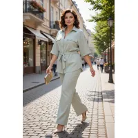 Костюм Лилиана 1518 серо-мятный