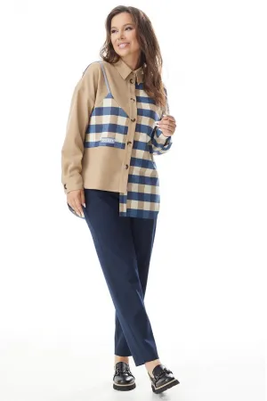 Костюм Магия Моды 2334 бежевый+синий