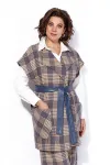 Костюм Anastasia 1172 песочный-деним (клетка)