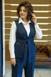 Костюм Alani 2411 белый+ синий в полоску