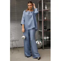 Костюм Anastasia 1228-1 голубой жемчуг