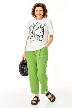 Костюм Michel Chic 1458 зелёно-белый