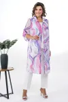 Костюм Alani 2353 белый+ фиолетвые разводы