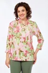 Костюм Vilena fashion 999 полынь+розовые цветы