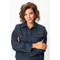 Костюм Кокетка и К 1505 синий джинс