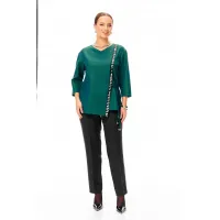 Костюм T&N 7707 изумруд блеск и черный. Костюм T&N 7707 изумруд блеск и черный.