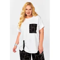 Костюм Кокетка и К 1297 черный+белый