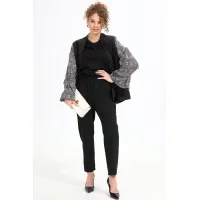 Костюм NikVa 950-2 чёрный+серая клетка