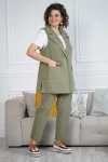 Костюм Alani 2096 хаки+белый Костюм Alani 2096 хаки+белый