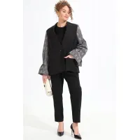 Костюм NikVa 950-2 чёрный+серая клетка Костюм NikVa 950-2 чёрный+серая клетка