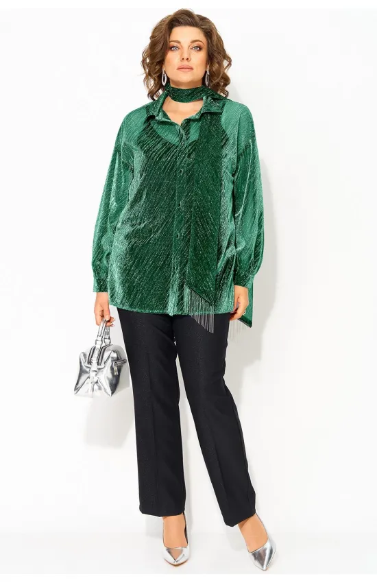 Костюм Лилиана 1496БрПн изумруд+черный