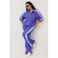 Костюм MisLana 1306 синий(фиолетовый)/молочный