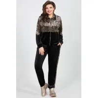 Костюм Mira Fashion черный леопард
