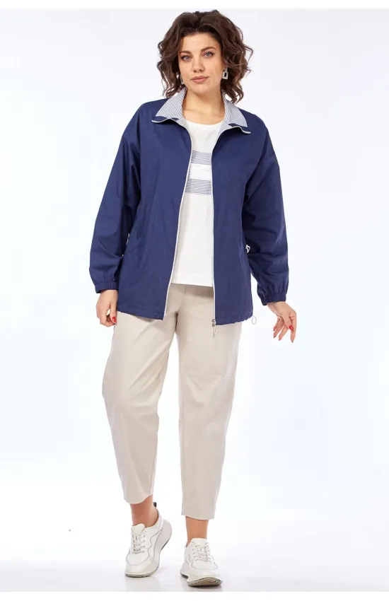 Костюм Lady Style Classic 2968/1 Темно-синий с бежевым