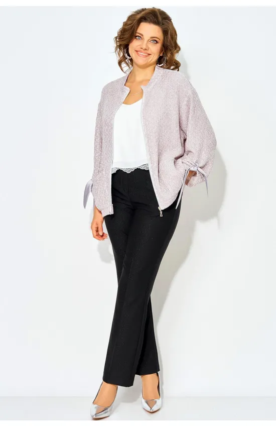 Костюм Лилиана 1493БрПн жемчуг+черный