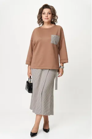Костюм Michel Chic 1362-2 коричневый + клетка