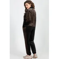 Костюм Mira Fashion черный леопард