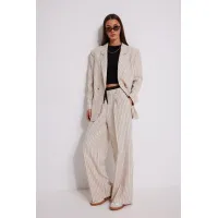 Костюм N.O.W 1577 бежевый в полоску