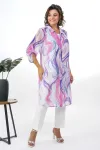Костюм Alani 2353 белый+ фиолетвые разводы