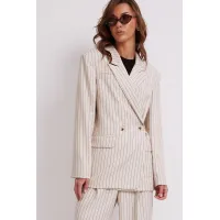 Костюм N.O.W 1577 бежевый в полоску