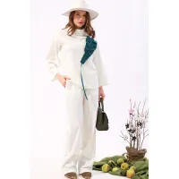 Костюм NikVa 922-3 молоко+изумруд