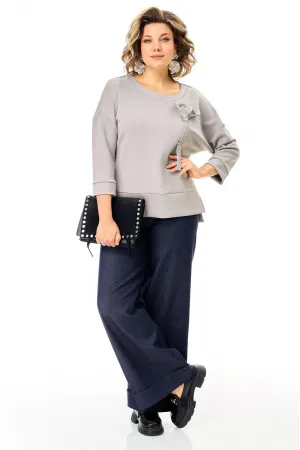 Костюм Michel Chic 1464 оловянный+джинс