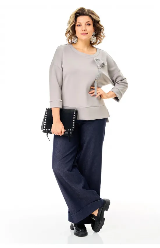 Костюм Michel Chic 1464 оловянный+джинс