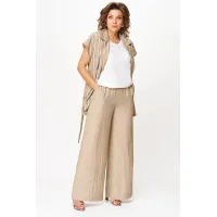 Костюм Michel Chic 1429 бежевый + белый широкая полоска