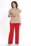 Костюм Alani 2524 бежевый+красный