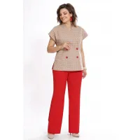 Костюм Alani 2524 бежевый+красный