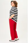 Костюм Michel Chic 1452 красный, полоска Костюм Michel Chic 1452 красный, полоска