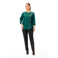 Костюм T&N 7707 изумруд блеск и черный.