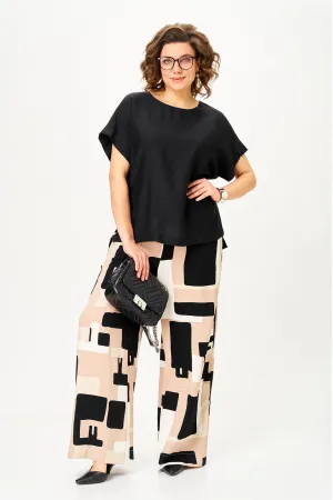 Костюм Michel Chic 1384 песочно-черная графика