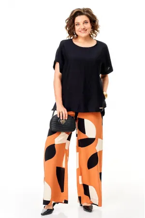 Костюм Michel Chic 1384 рыжий + графика