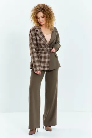 Костюм Euromoda 635 хаки+клетка