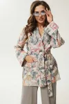Костюм MisLana C946 цветы+серый