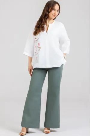 Костюм Mirolia 1293+1257 Белый+ Олива