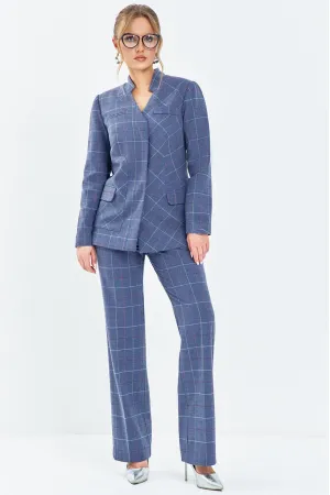 Костюм Euromoda 647 голубая клетка