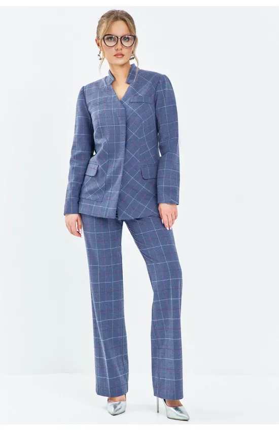 Костюм Euromoda 647 голубая клетка