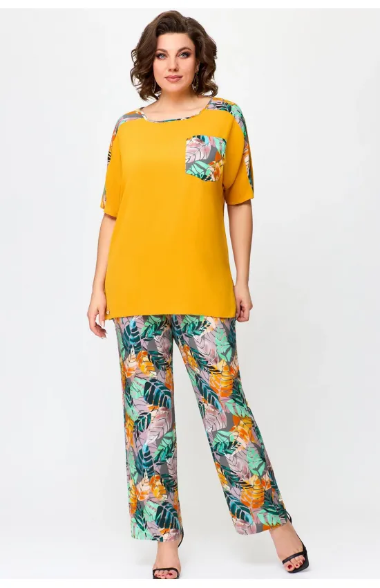 Костюм Svetlana Style 1567 горчица+листик