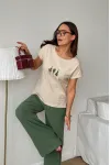 Костюм DilanaVIP 2139/3 беж+зеленый Костюм DilanaVIP 2139/3 беж+зеленый