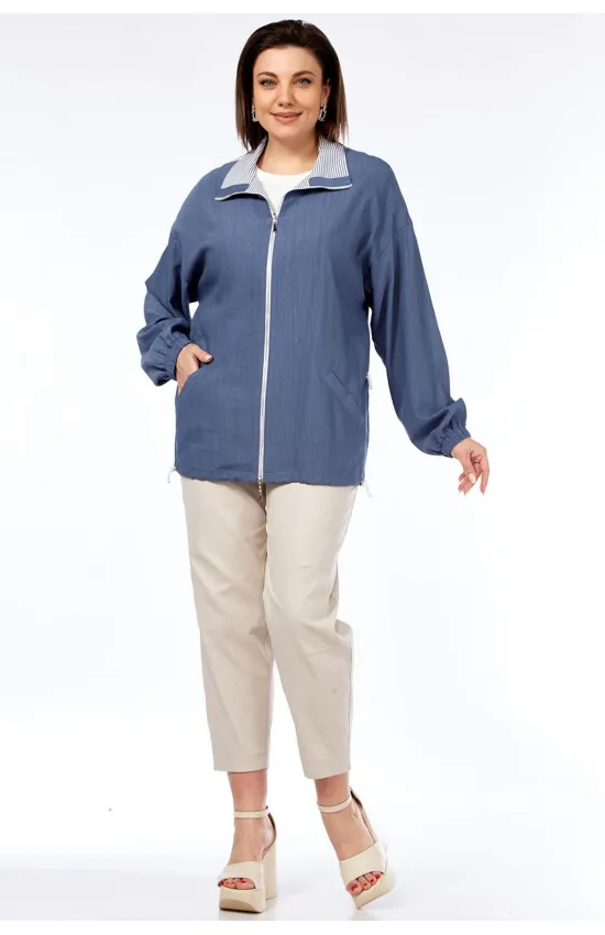 Костюм Lady Style Classic 2968 Голубой с бежевым