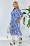 Костюм Anastasia 1129 синий (принт)/белый