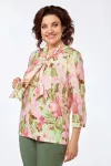 Костюм Vilena fashion 999 полынь+розовые цветы