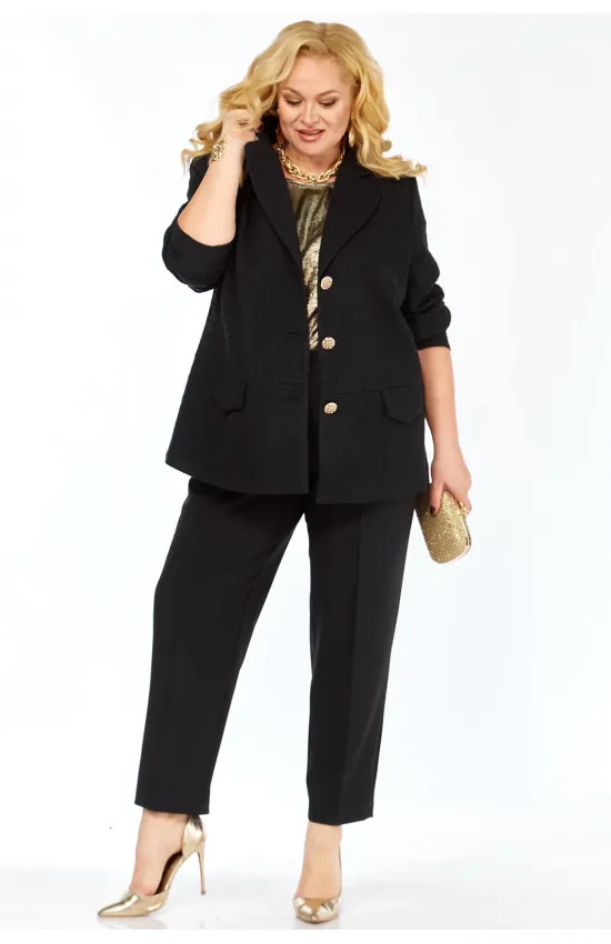 Костюм Элль-стиль 2447 черный, золото