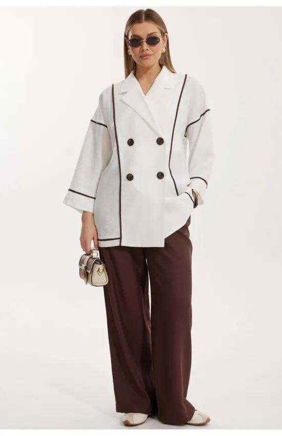 Костюм KALORIS 2307/1 белый+коричневый