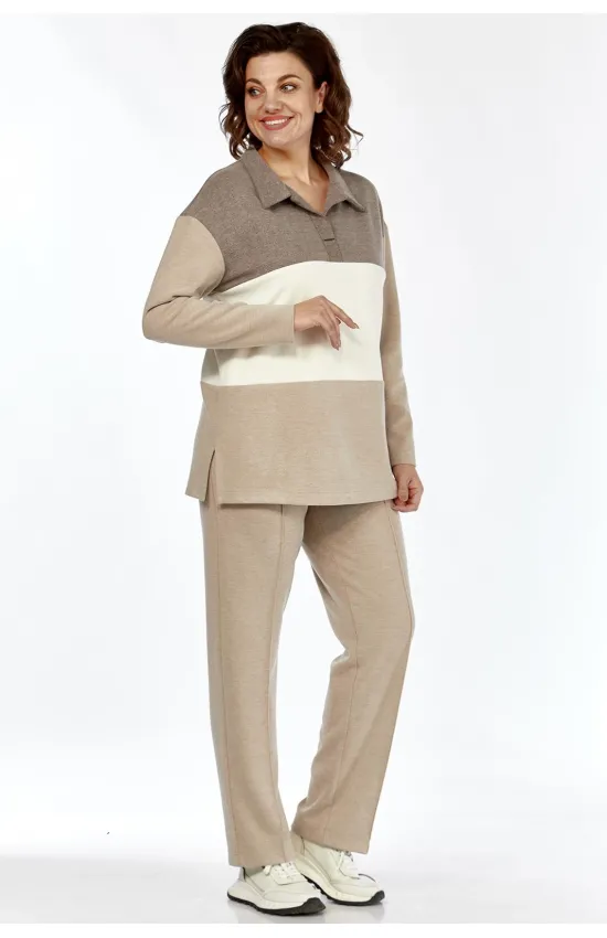 Костюм BAGIRA 1074 Беж+кофейный+молоко Костюм BAGIRA 1074 Беж+кофейный+молоко