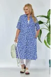 Костюм Anastasia 1129 синий (принт)/белый